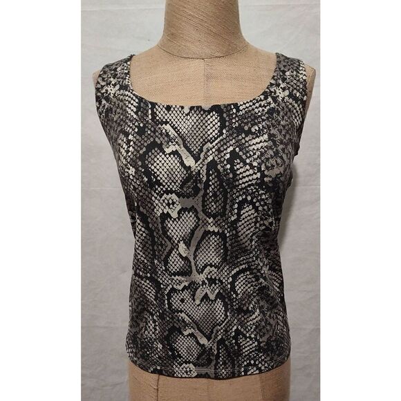 ZARA BASIC PORTUGAL Size Medium. Snake print greys, taupe and black - Picture 1 of 6